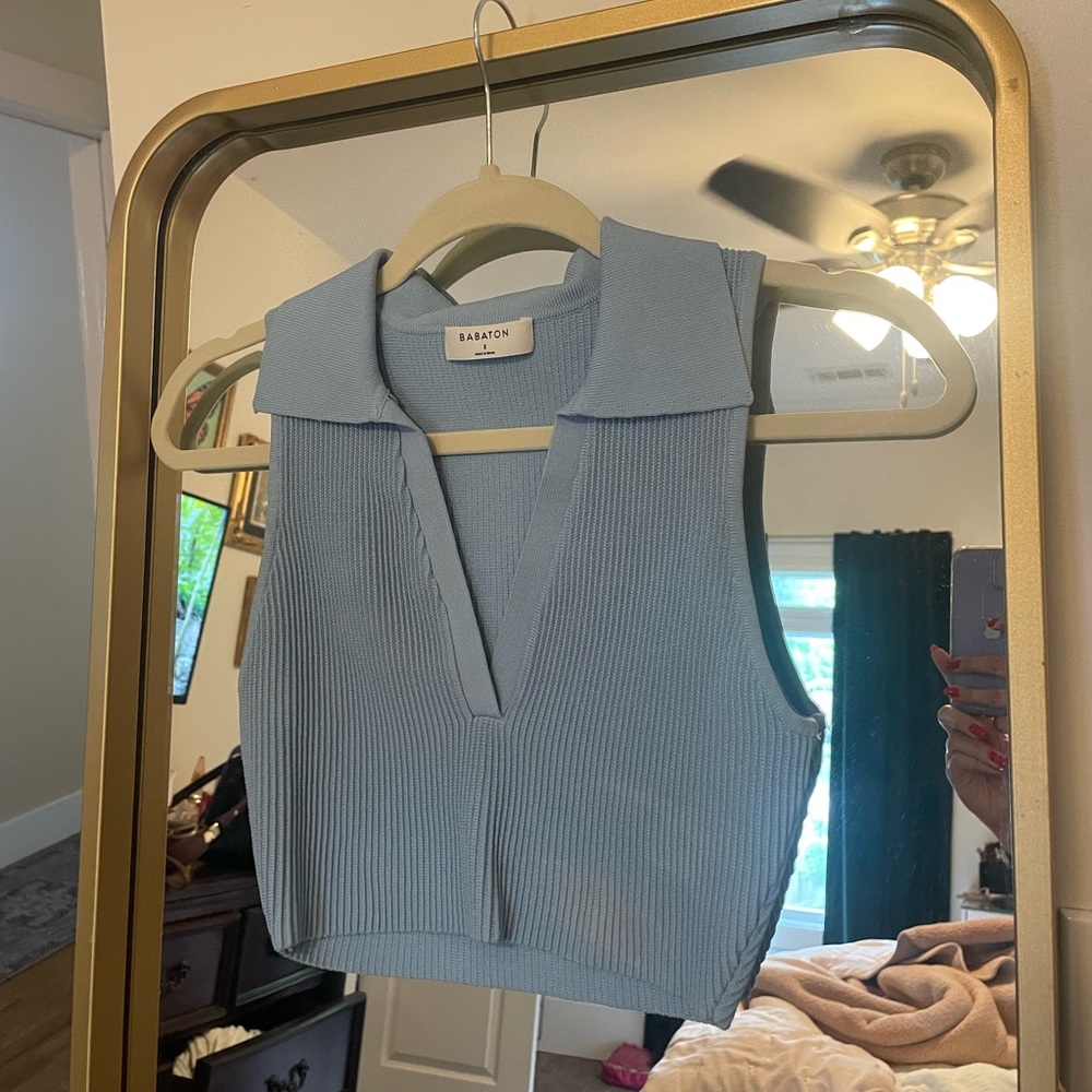 Aritzia contoured polo tank